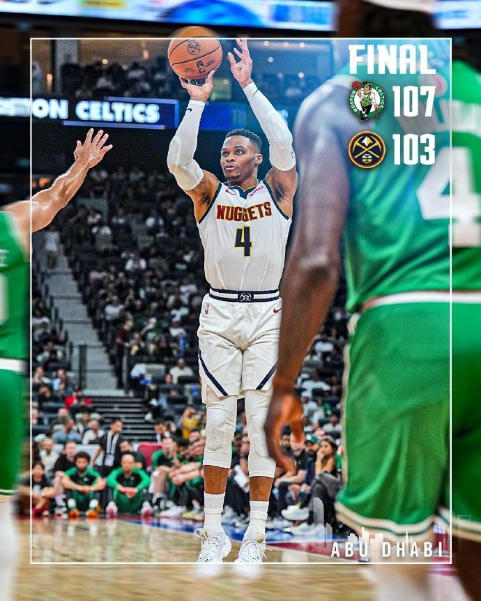 凯尔特人战胜掘金，取得四连胜